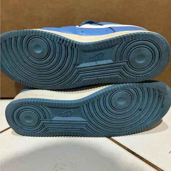 Nike Air Force 1 Blue and White Sneakers - Picture 4 of 10
